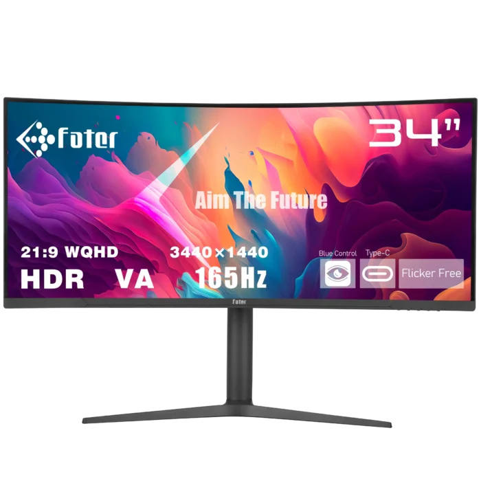 مانیتور گیمینگ خمیده 34 اینچ 3K اولتراواید فاطر مدل Fater C34-165B1